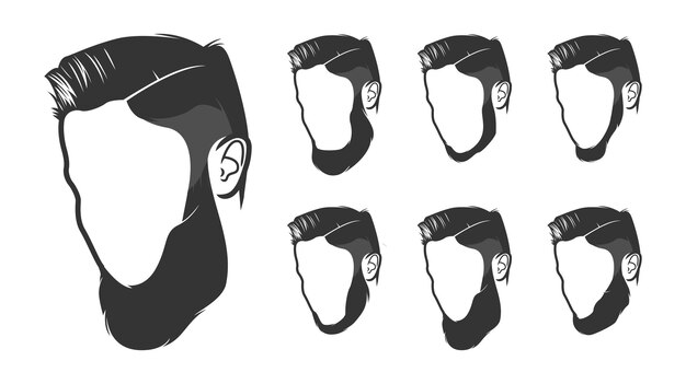 Vector bearded man stock illustration