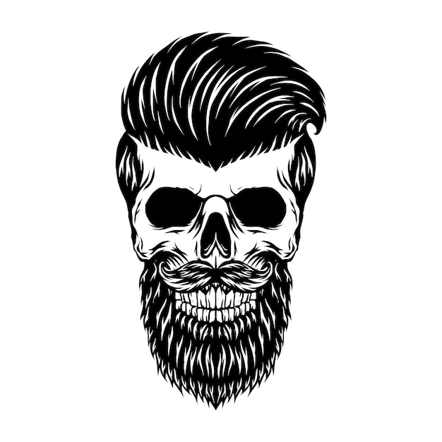 Bearded skull head