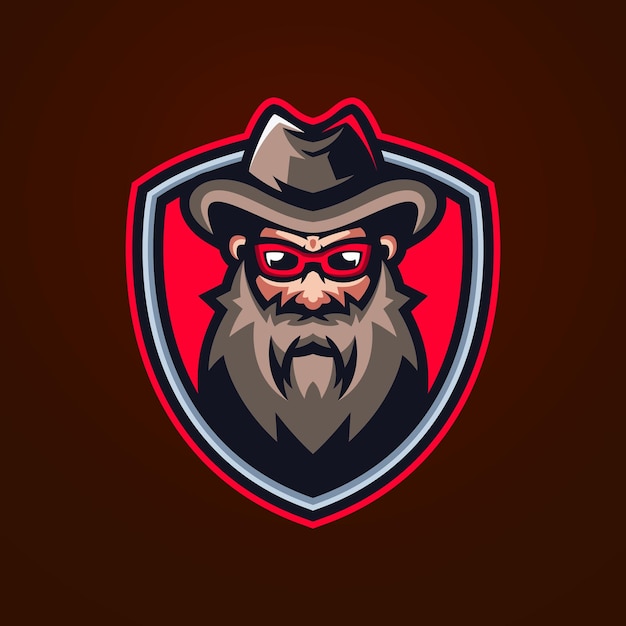 Beardman esports logo-sjablonen