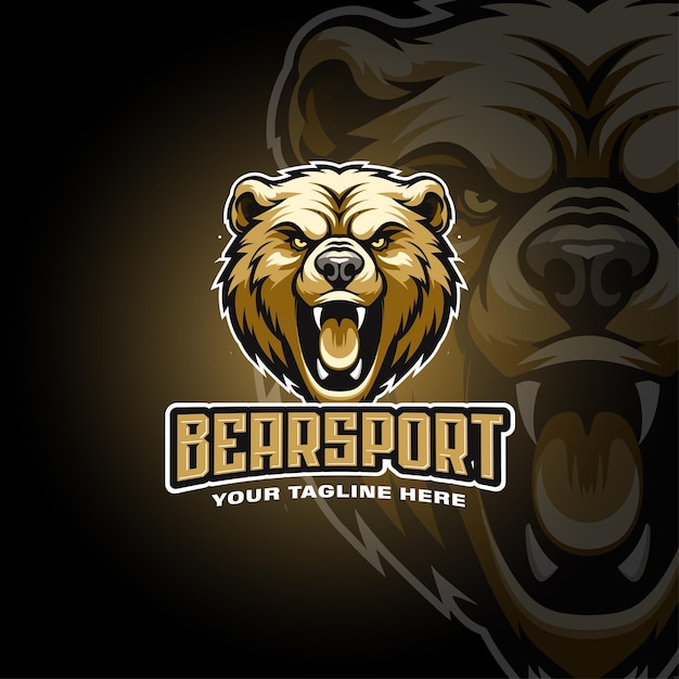 Bears mascotte Gaming Logo Esport