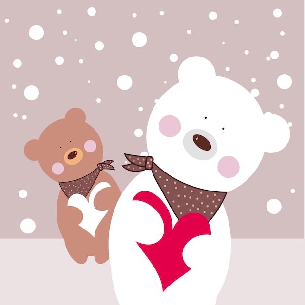 Bears with hearts