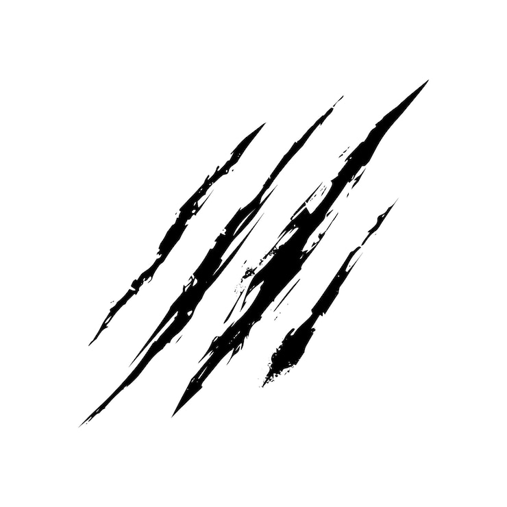 Vector 野の爪の傷のベクトルが隔離された