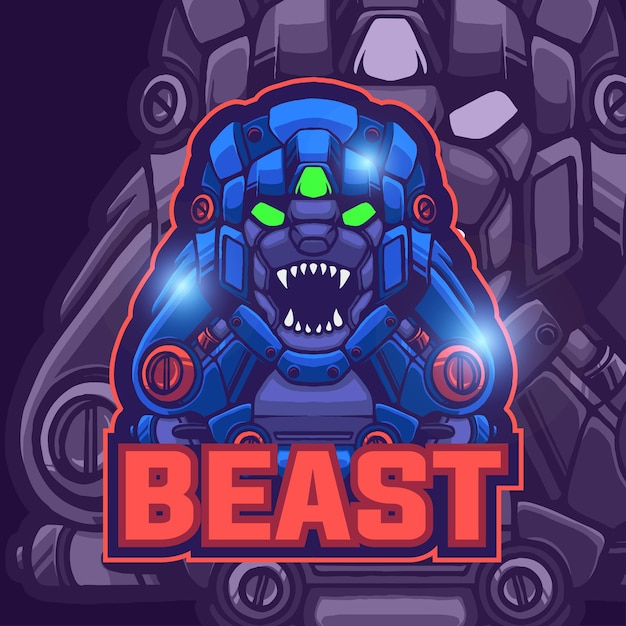 Gioco del logo della mascotte della bestia
