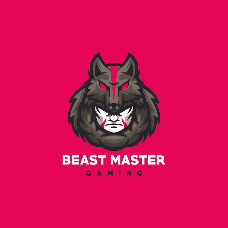 Vector beast master gaming logo ontwerp