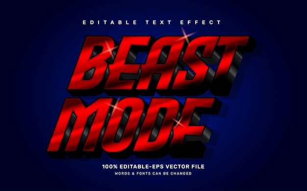 Beast mode editable text effect template