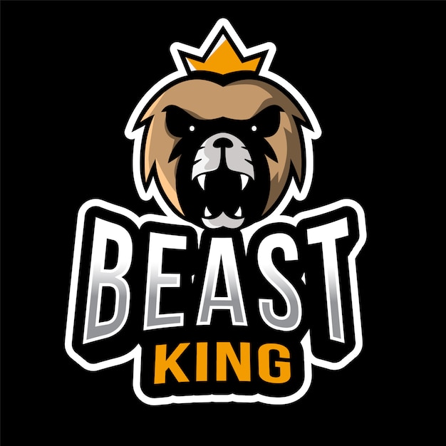 Beast monster king esport logo sjabloon