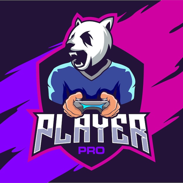 Bestia panda 6 mascotte esport logo