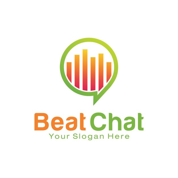 Beat Chat-logo ontwerpsjabloon