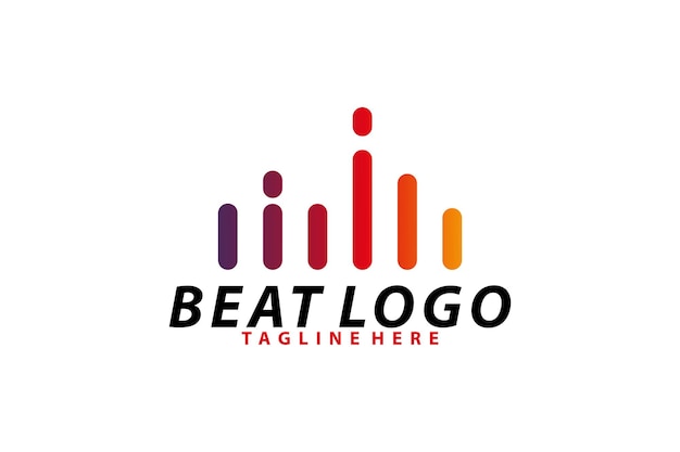 Beat geluid logo pictogram vector