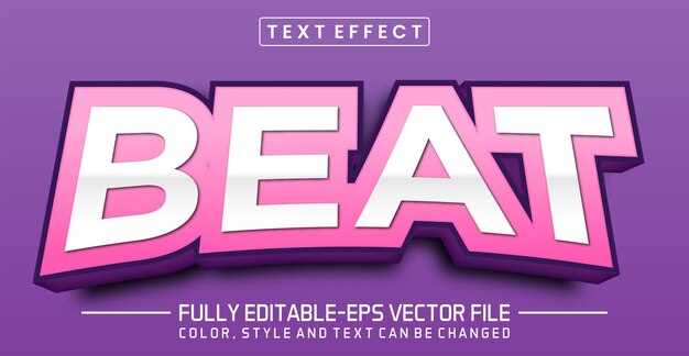 Beat tekst bewerkbare stijl effect