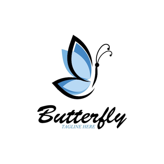 Vector beatiful butterfly icon vector illustration template design