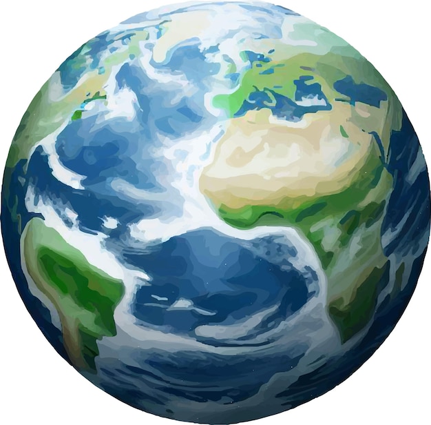 Vector beatiful planet earth ai vector art digital illustration image