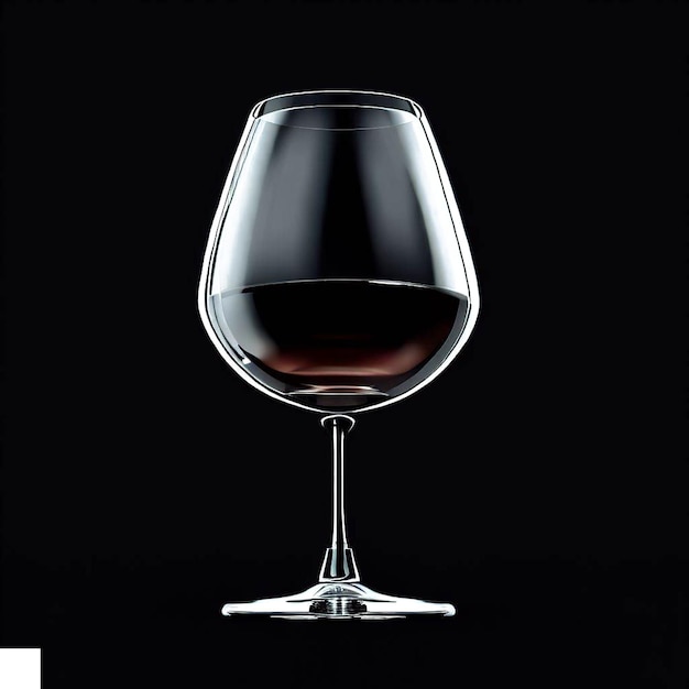 Красивый портрет красочного бокала для вина ai векторное изображение цифровой иллюстрации