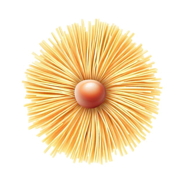 Vector beatiful portrait of a pasta noodles ai vector art digital illustration image