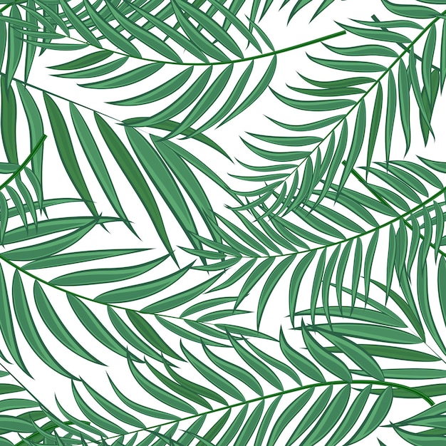 Beautifil palm tree leaf silhouet naadloze patroon achtergrond vectorillustratie eps10