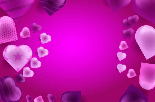 Vector beautiful 3d heart free vector