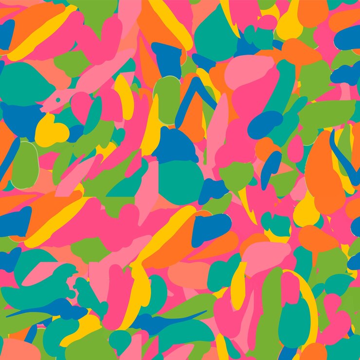 Vector beautiful abstract background of chaotic colorful spots. seamless texture