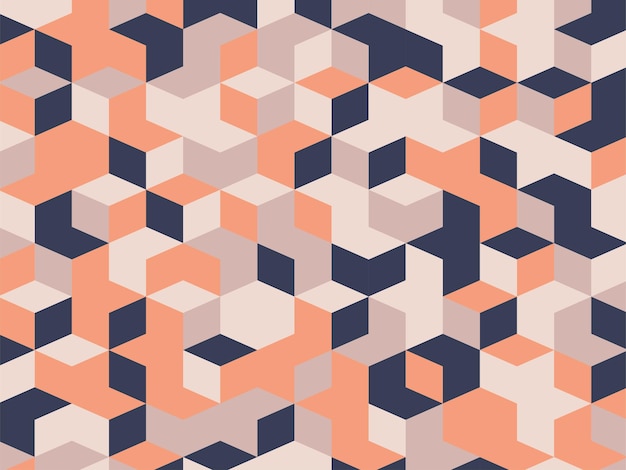 아름 다운 추상 큐브 원활한 패턴 디자인