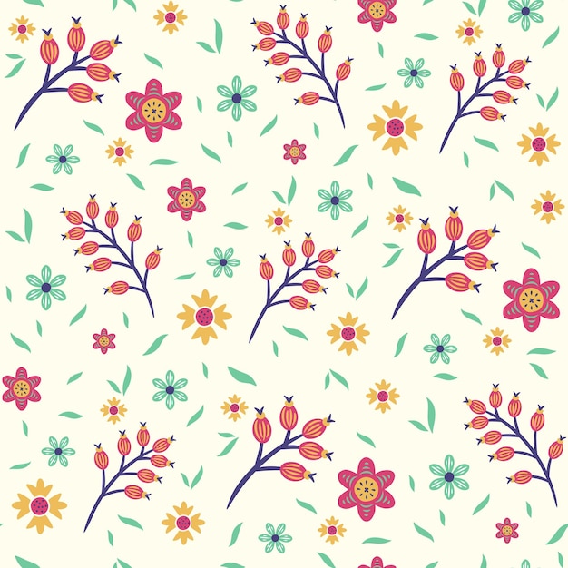 Beautiful Abstract Floral Seamless Pattern, Trendy Seamless Floral Pattern, Vintage Floral Pattern