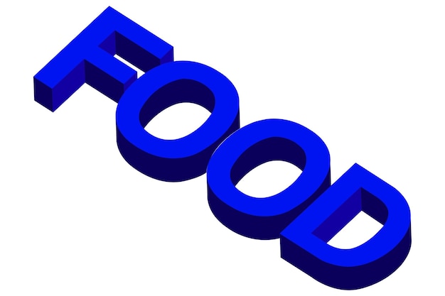 Beautiful abstract Food 3D text