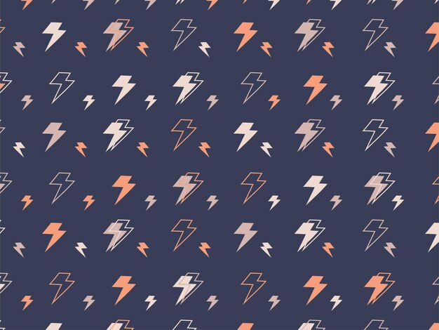 beautiful abstract handdrawn flash storm seamless pattern design