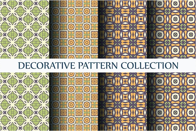 Beautiful abstract motif pattern set