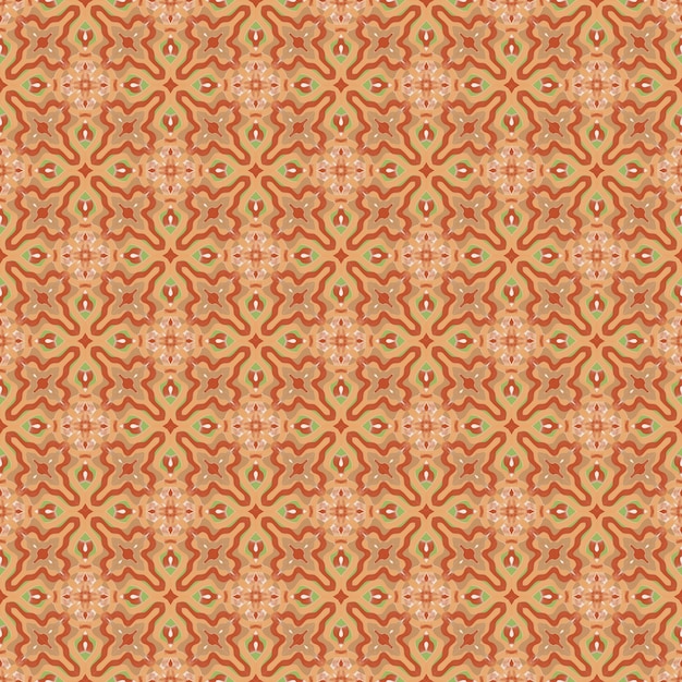 Красивый абстрактный оранжевый цветок и затенение бесшовной ткани этнический узор фона декоративная графика и искусство моды