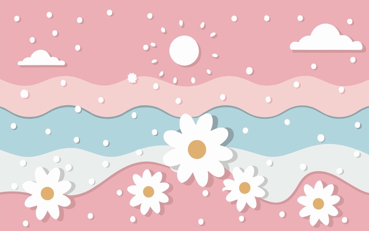 Vector 美しい抽象的なパターン 背景は花
