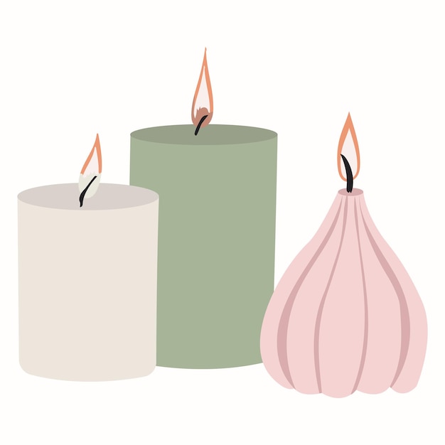 Beautiful aesthetic candles lit an element of decor and comfort for the home