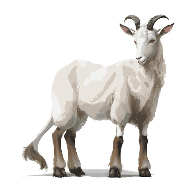 Beautiful alpine Goat Illustration Fully Customizable Vector Art Charming Graphic Editable Design