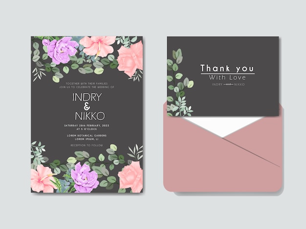 Красивые и элегантные свадебные приглашения цветочные концепции