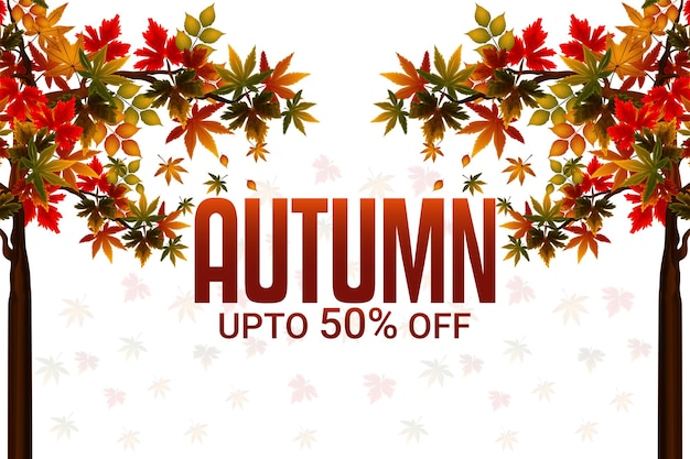 Beautiful autumn sale background