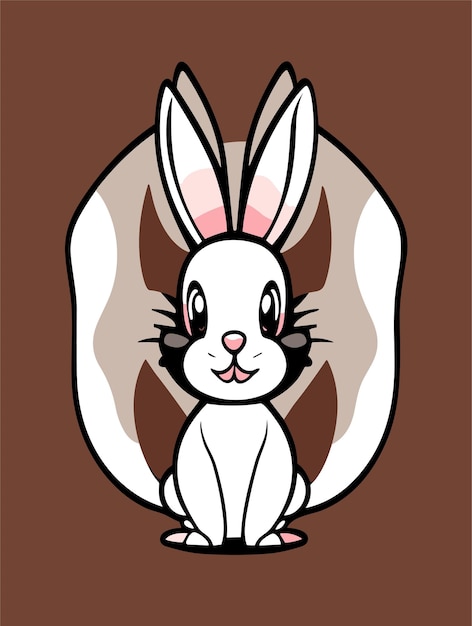 Beautiful Baby Rabbit 2D Vector Design Art