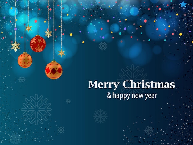 Beautiful background christmas wishes and happy new year event festival