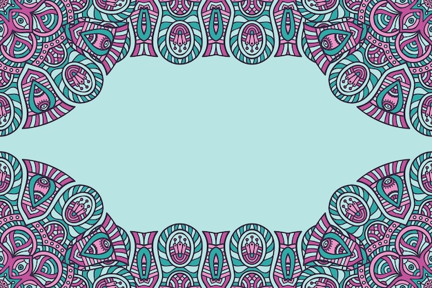 beautiful background decorated with colourful mandala frame