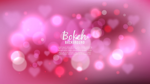 Vector beautiful background with bokeh lights effect
