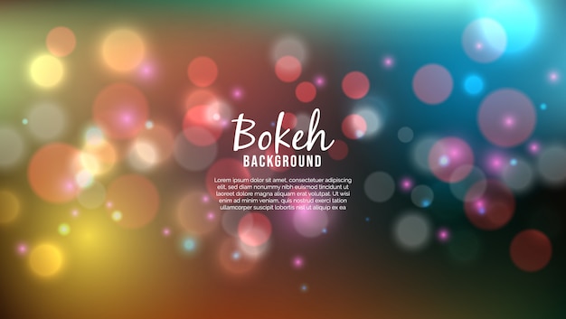 Vector beautiful background with bokeh lights effect