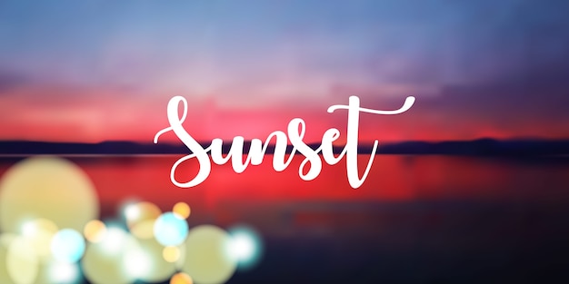 Beautiful backround with sunset sky concept