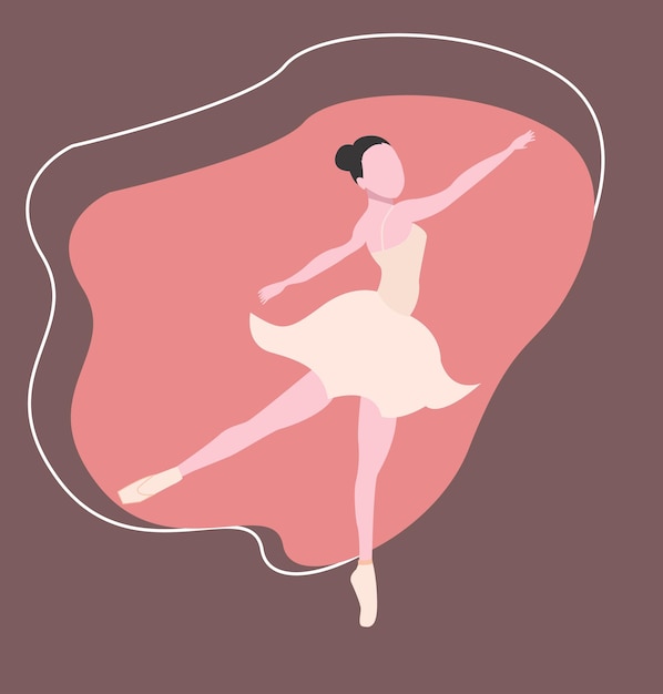 Vector beautiful ballet dancer