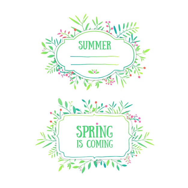 Beautiful banner, card, invitation or label. spring and summer background