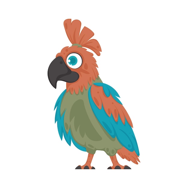 A beautiful bird with bright and cheerful colors Vector Illustration