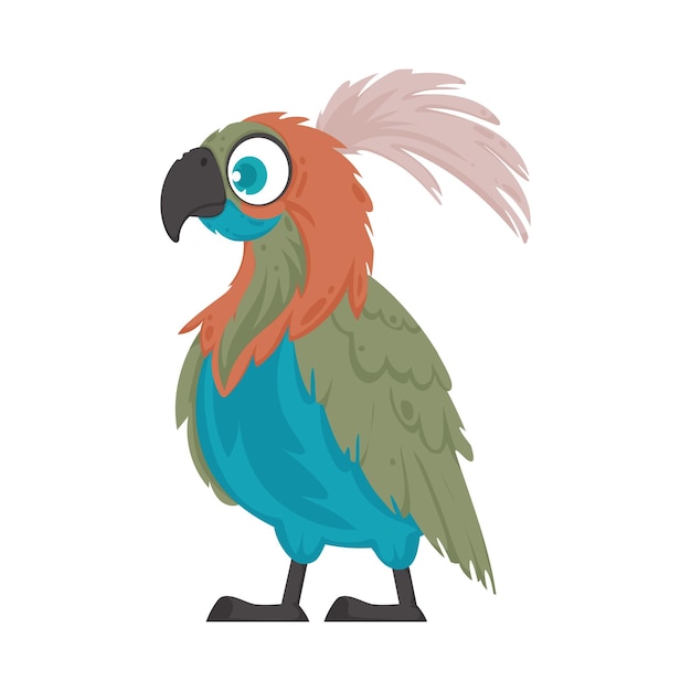 A beautiful bird with bright and happy colors Vector Illustration