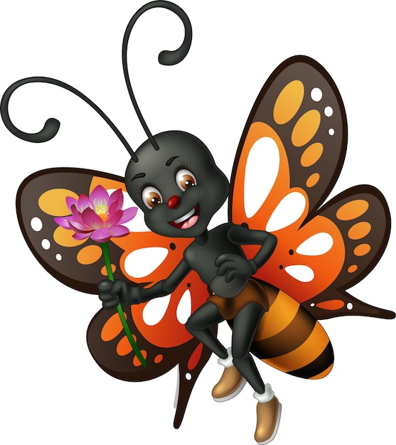 Vector beautiful black butterfly