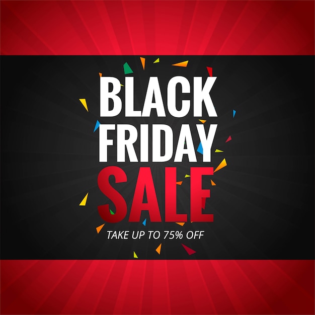 Beautiful black friday sale poster background