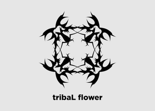 beautiful black tribal flowers