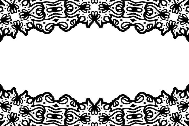 Beautiful black tribal vector background with white copy space