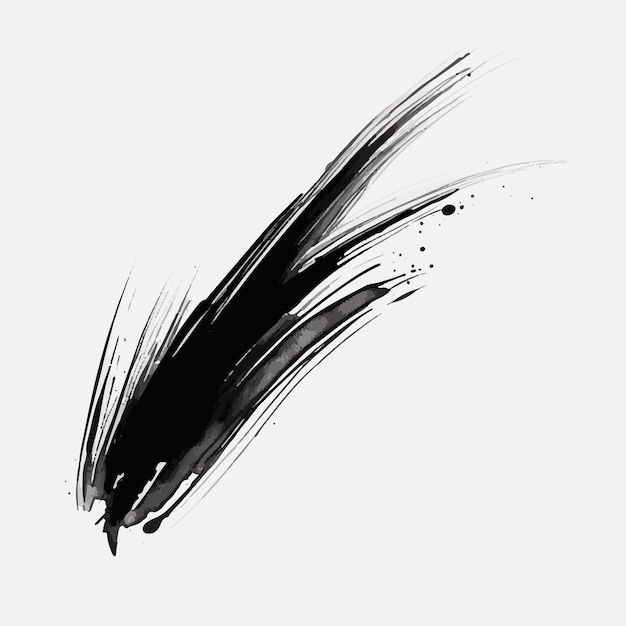 Beautiful black watercolor splash brushes black paint ink brush stroke brush line or texture