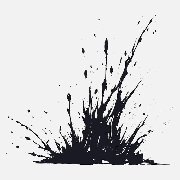 Beautiful black watercolor splash brushes black paint ink brush stroke brush line or texture