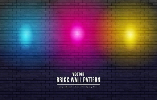 Vector beautiful block brick wall pattern texture background.