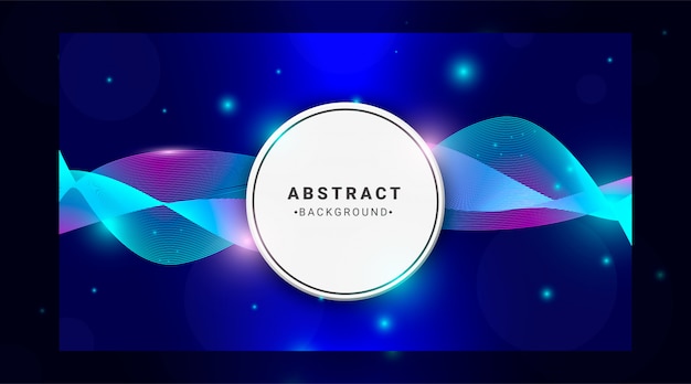 Vector beautiful blue background with gradient waves